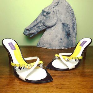 SOLD Vintage Emilio Pucci Spell Out Charm Heels